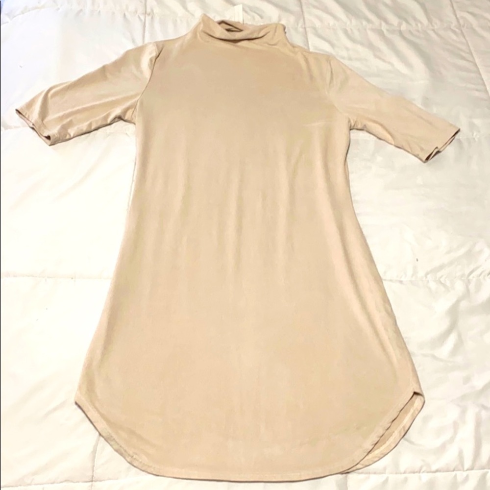 Beige Knee High Dress
